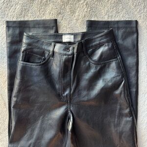 Aritzia Black Leather Pants
